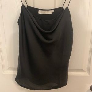 ASTR Black Silk Cowl Cami Sz S